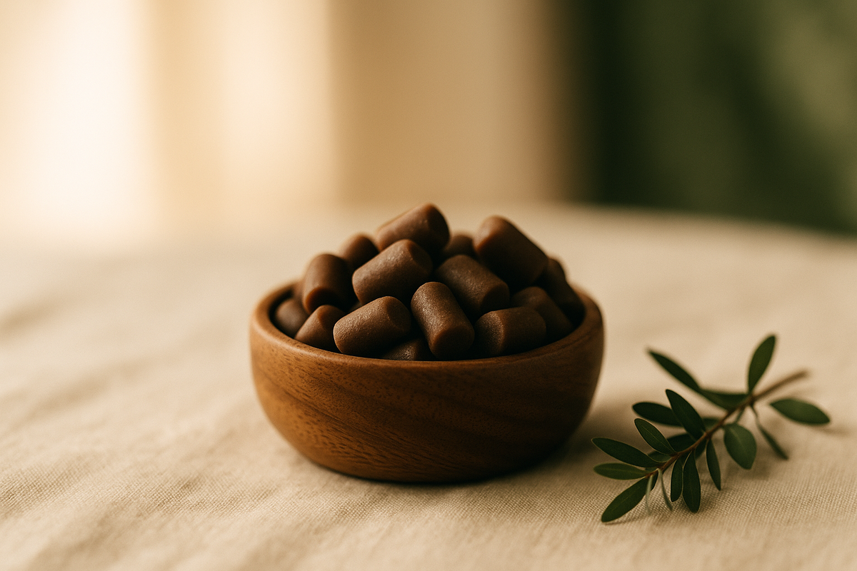Bowl of hip and joint chews for dogs